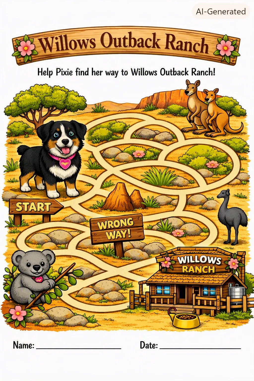 Willows Outback Ranch maze